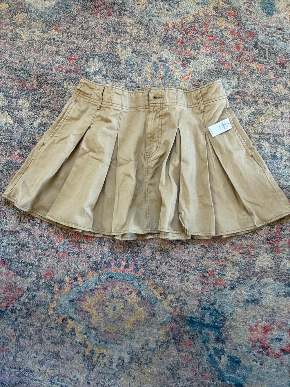 Old Navy Khaki Pleated Skirt